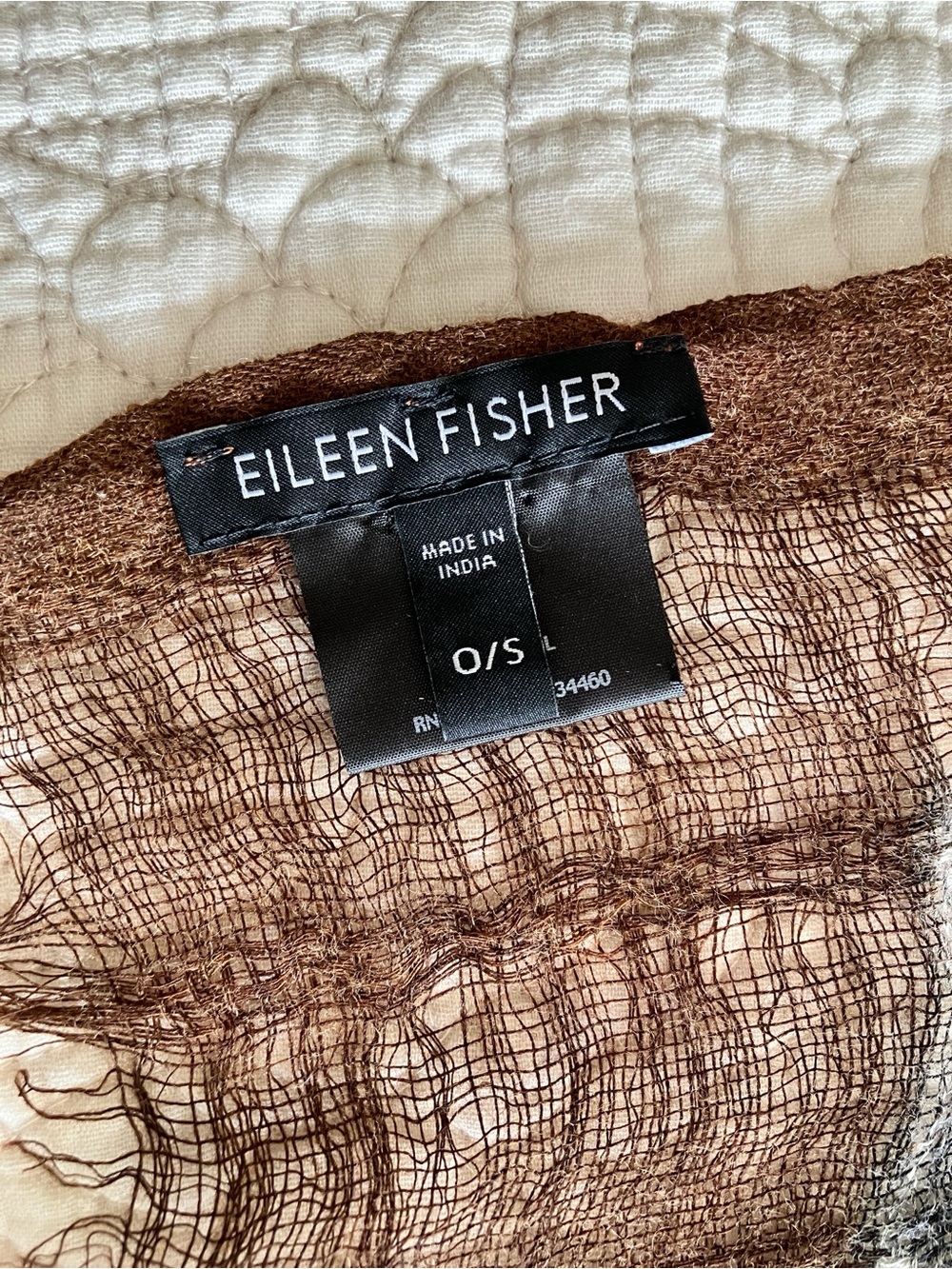 Like New wool Eileen Fisher neutral toned scarf